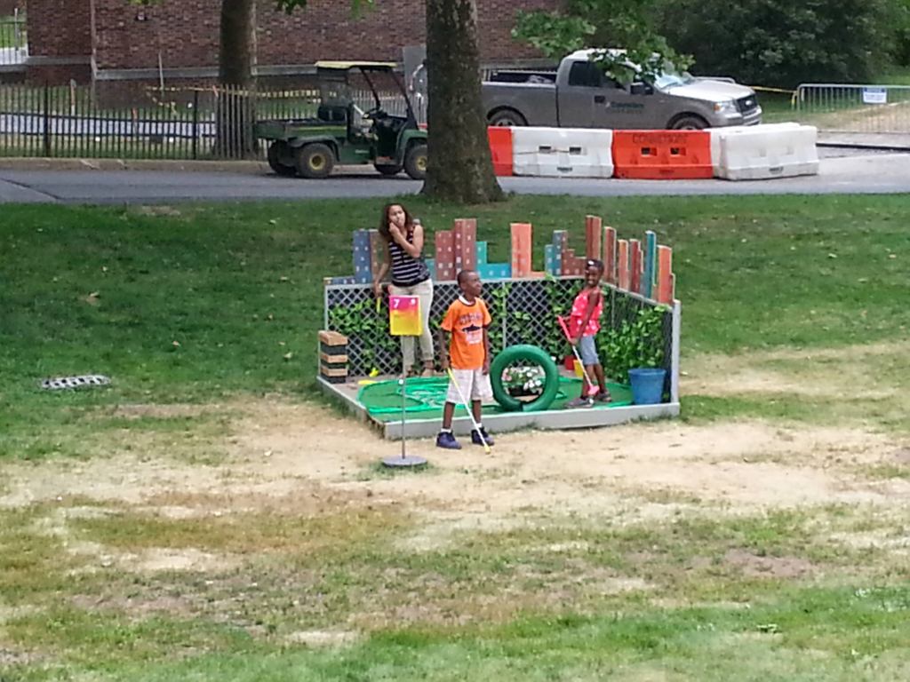 Children in a playpark