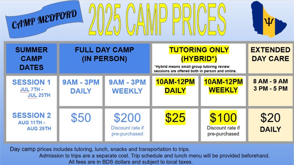 Camp Medford prices
